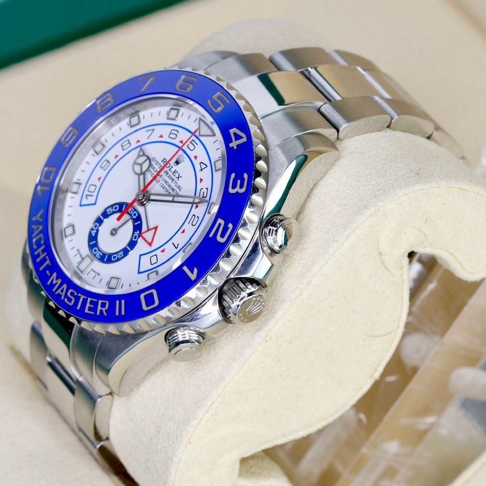 Rolex Yacht-Master II 116680 “MERCEDES” White Dial Mercedes Hands Stainless Steel 44mm