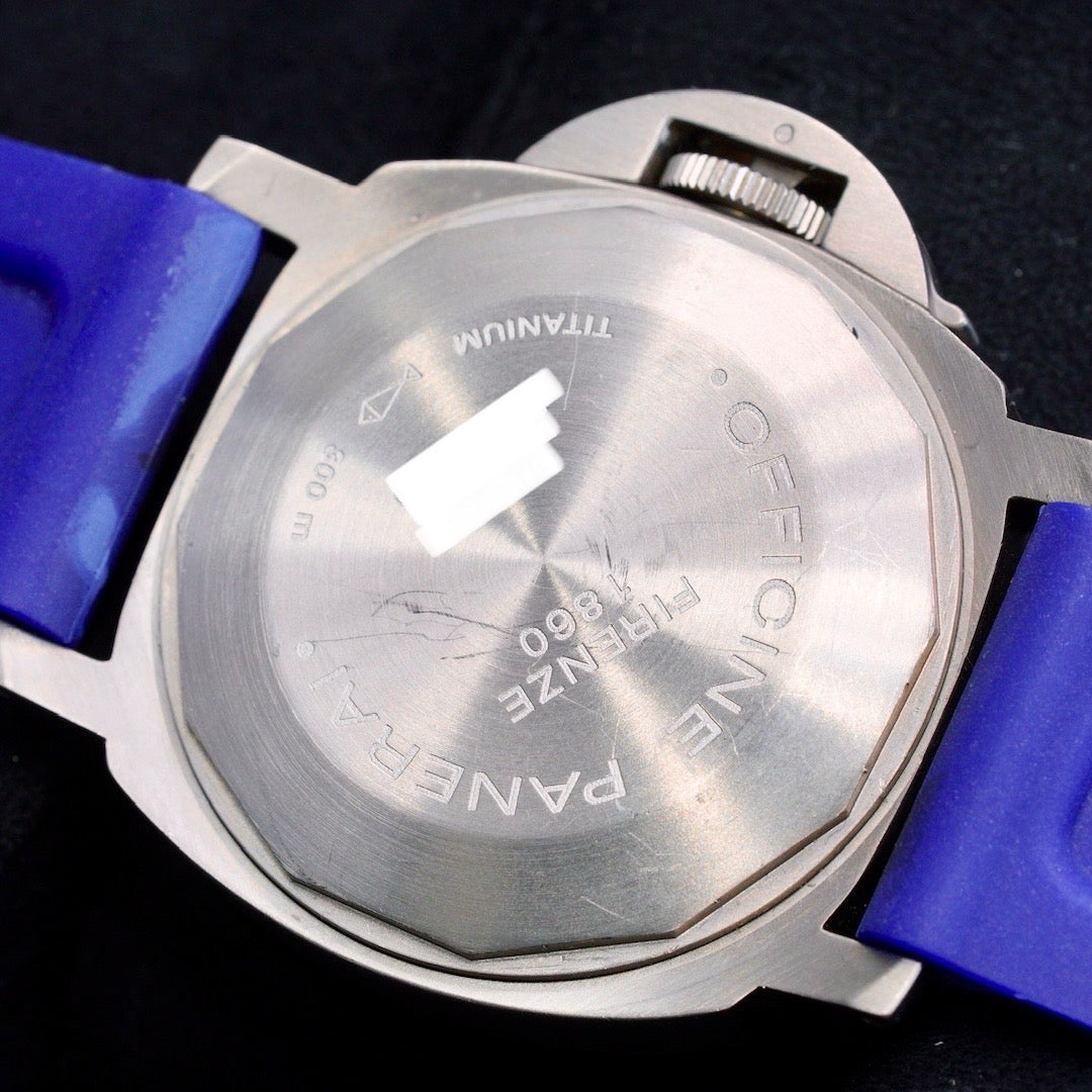 Panerai Luminor Power Reserve PAM 00093 Blue Dial Small Second Date Titanium 44mm