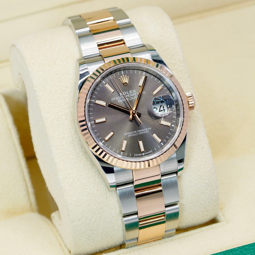 Rolex Datejust 126231 Rhodium Dial Two-Tone Rose Gold & Steel Jubilee 36mm