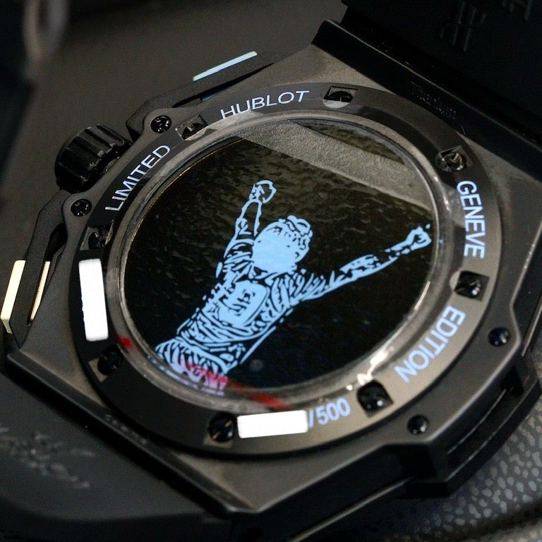 Hublot King Power “MARADONA” 716.CI.1129.RX.DMA11 Skeleton Dial Ceramic 48mm