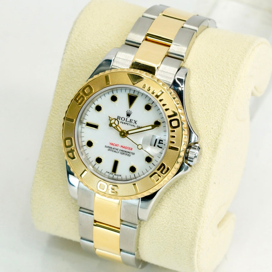 Rolex Yacht-Master 68623 Two-Tone Yellow Gold & Steel White Dial 35mm