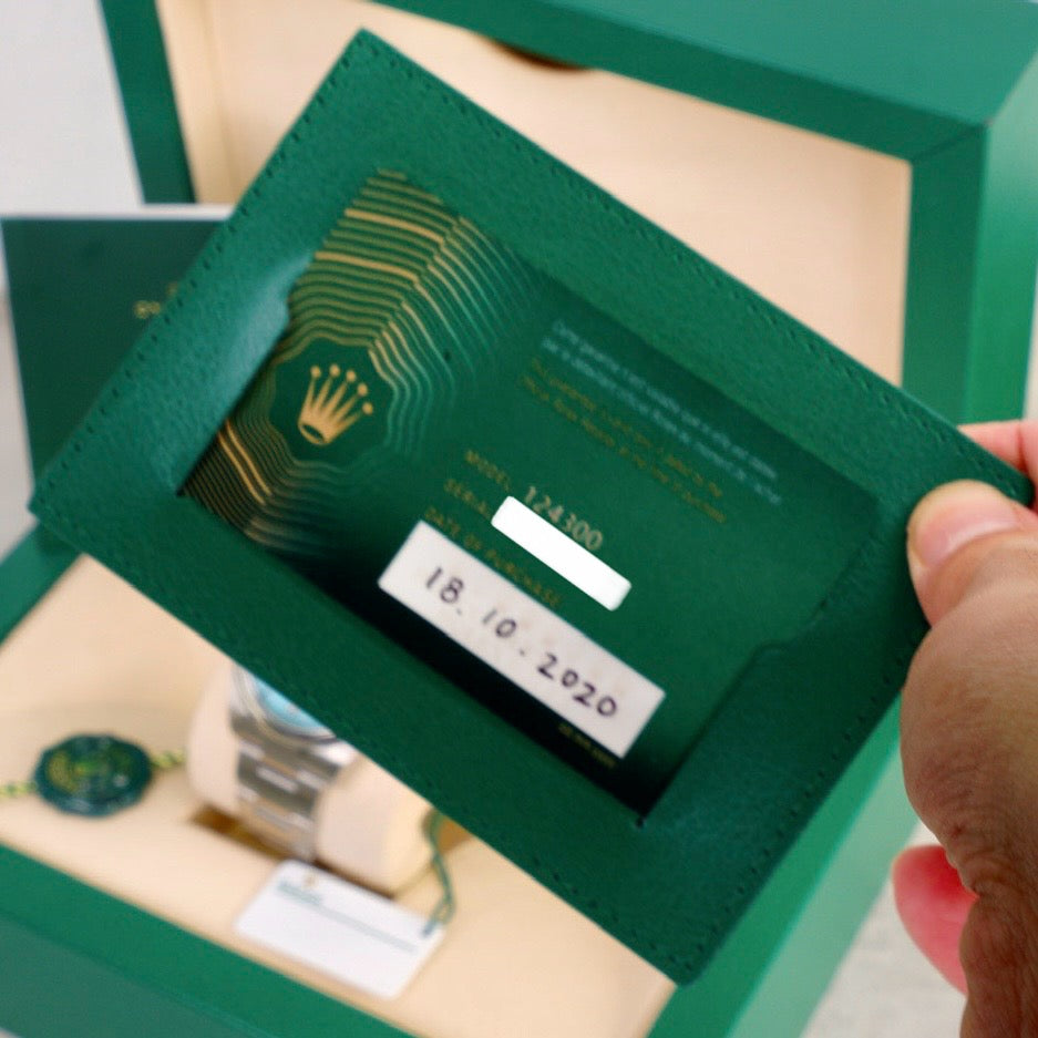 Rolex NEW OLD STOCK Oyster Perpetual 124300 “TIFFANY” Turquoise Dial Stainless Steel 41mm 2020