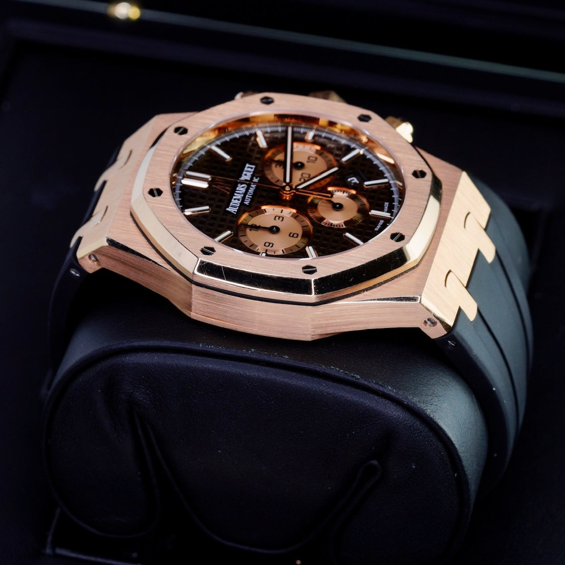 Audemars Piguet Royal Oak 26331OR.OO.D821CR.01 “CHOCOLATE” Brown Dial Rose Gold Chronograph 41mm
