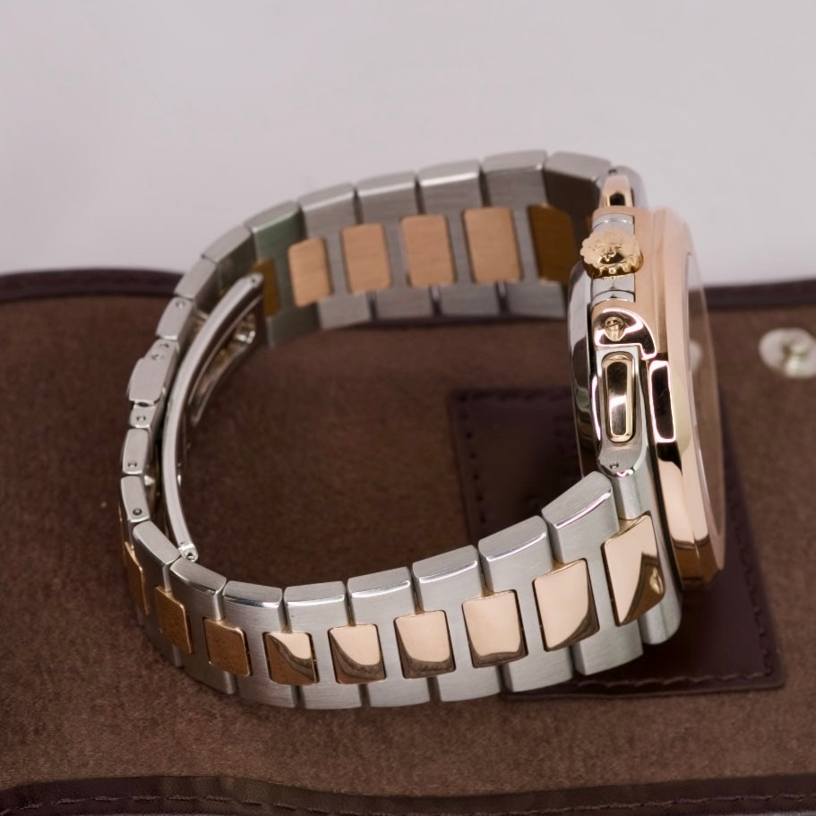 Patek Philippe Nautilus 5980/1AR-001 Blue Dial Chronograph Two-Tone Rose Gold & Steel 40.5mm
