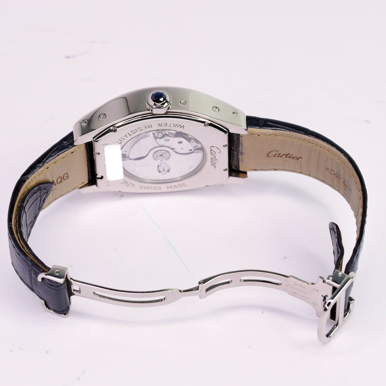 Cartier Tortue W1580048 Perpetual White Gold Skeleton Dial
