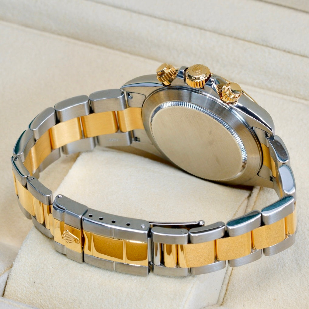 Rolex Daytona 16523 Two-Tone Yellow Gold & Steel White Dial Zenith 40mm