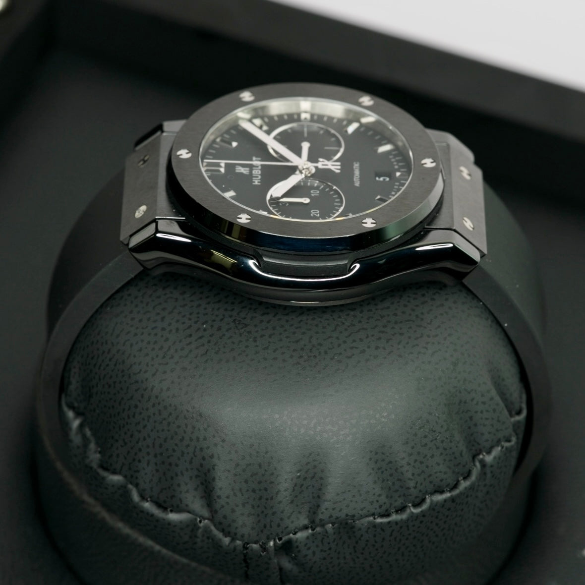Hublot Classic Fusion 521.CM.1171.RX Black Ceramic Chronograph Black Rubber Strap 45mm