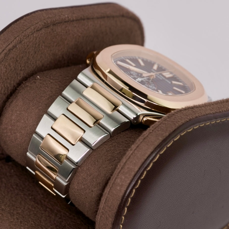 Patek Philippe Nautilus 5980/1AR-001 Blue Dial Chronograph Two-Tone Rose Gold & Steel 40.5mm