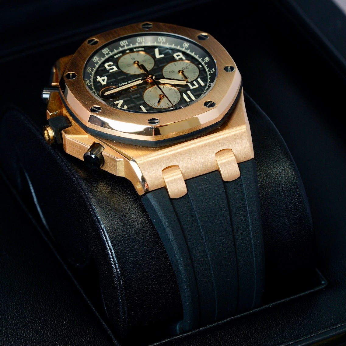 Audemars Piguet Royal Oak Offshore 26470OR.OO.A125CR.01 “HALF BRICK” Rhodium Dial Rose Gold Chronograph