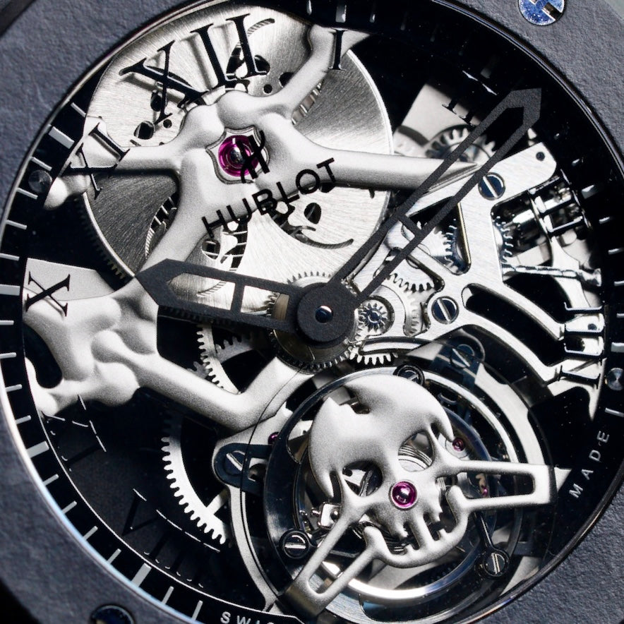 Hublot Classic Fusion Tourbillon 505.UC.0140.LR.SKULL “SKULL” Skeleton Dial Carbon Case 45mm Limited Edition 50 pieces