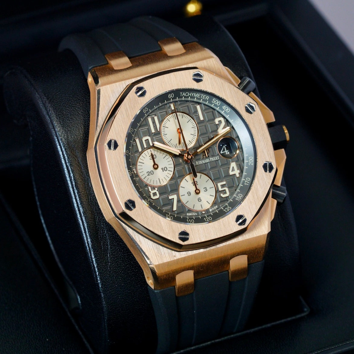 Audemars Piguet Royal Oak Offshore 26470OR.OO.A125CR.01 “HALF BRICK” Rhodium Dial Rose Gold Chronograph