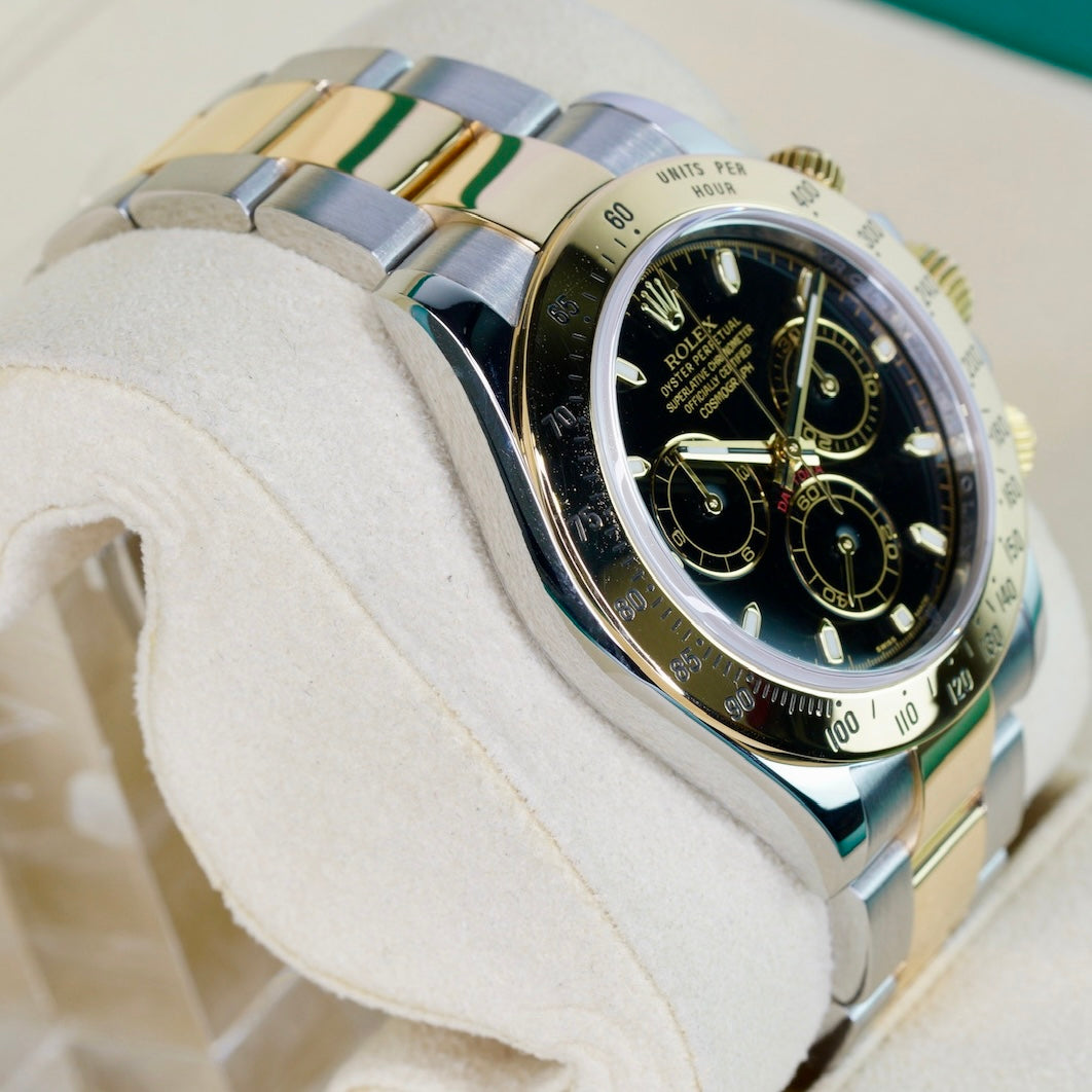 Rolex Daytona 116523 Black Dial Two-Tone Yellow Gold & Steel 40mm