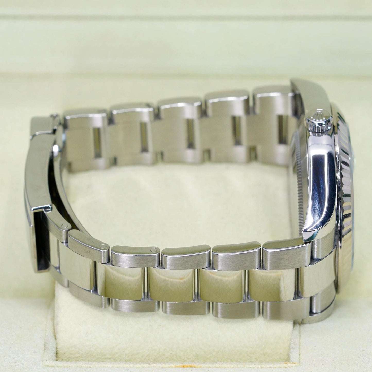 Rolex Datejust II 116334 Black Dial Stainless Steel White Gold Bezel 41mm