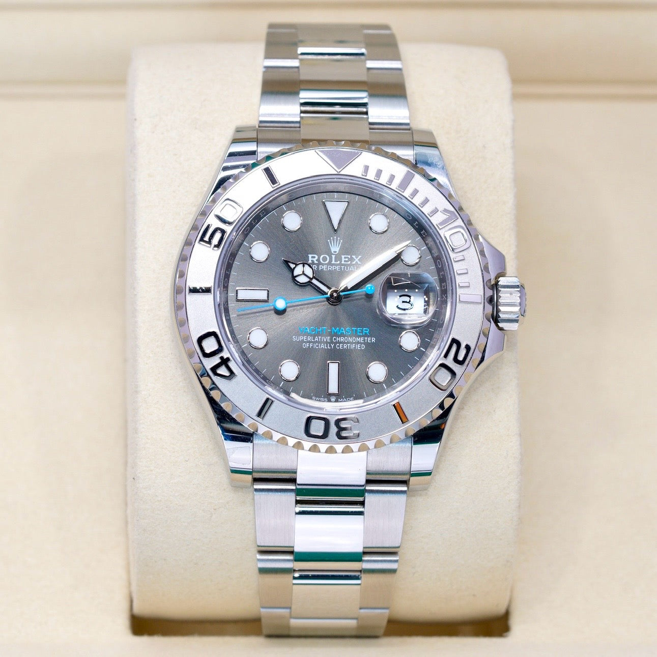 Rolex NEW 2025 Yacht-Master 126622 Rhodium Dial Platinum Bezel Stainless Steel 40mm