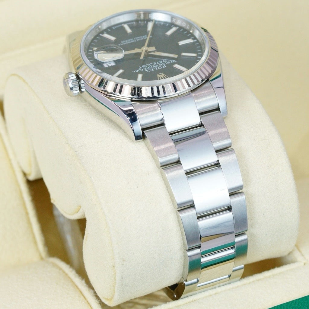 Rolex Datejust 126234 Blue Dial White Gold Bezel Stainless Steel Oyster 36mm 2023