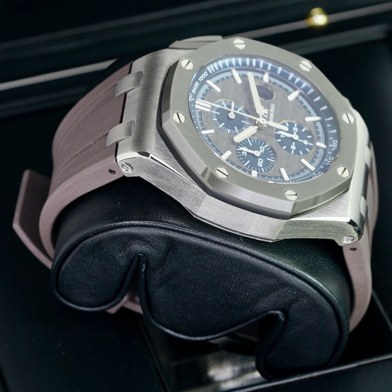 Audemars Piguet Royal Oak Offshore 26400IO.OO.A004CA.02 Grey Dial Blue Accents Titanium Rubber Strap Chronograph 44mm