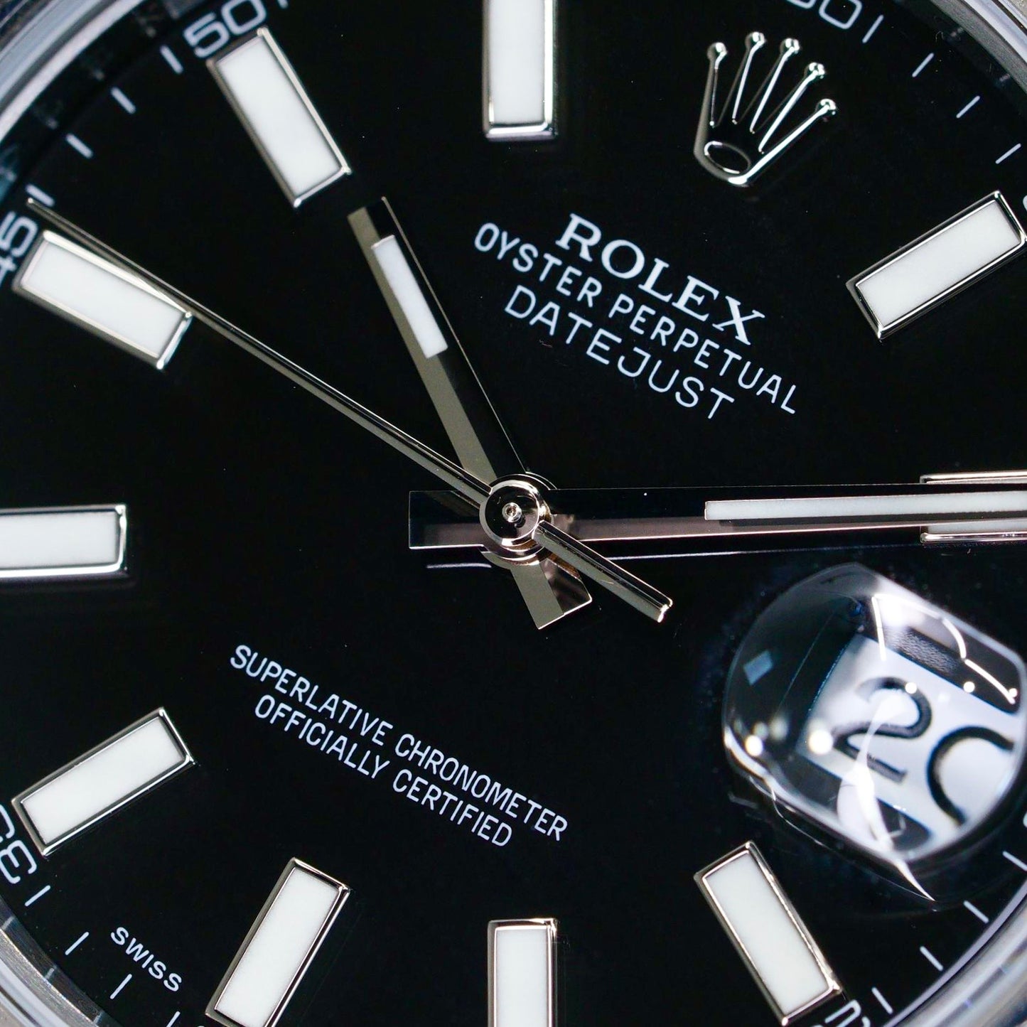 Rolex Datejust II 116334 Black Dial Stainless Steel White Gold Bezel 41mm
