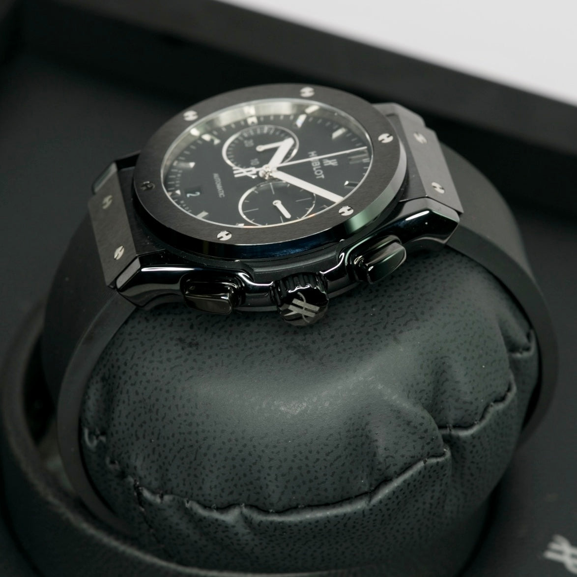 Hublot Classic Fusion 521.CM.1171.RX Black Ceramic Chronograph Black Rubber Strap 45mm