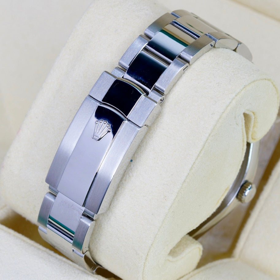 Rolex Datejust II 116334 Silver Diamond Dial Stainless Steel White Gold Bezel 41mm 2015