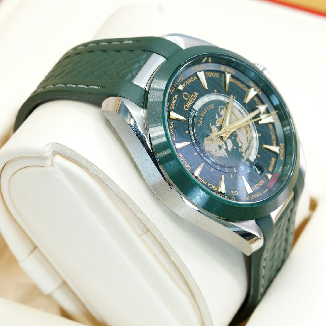 Omega Seamaster 220.32.43.22.10.001 Aqua Terra “WORLDTIME” Green Co‑axial Master Chronometer 2023