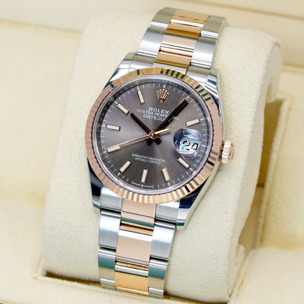 Rolex Datejust 126231 Rhodium Dial Two-Tone Rose Gold & Steel Jubilee 36mm