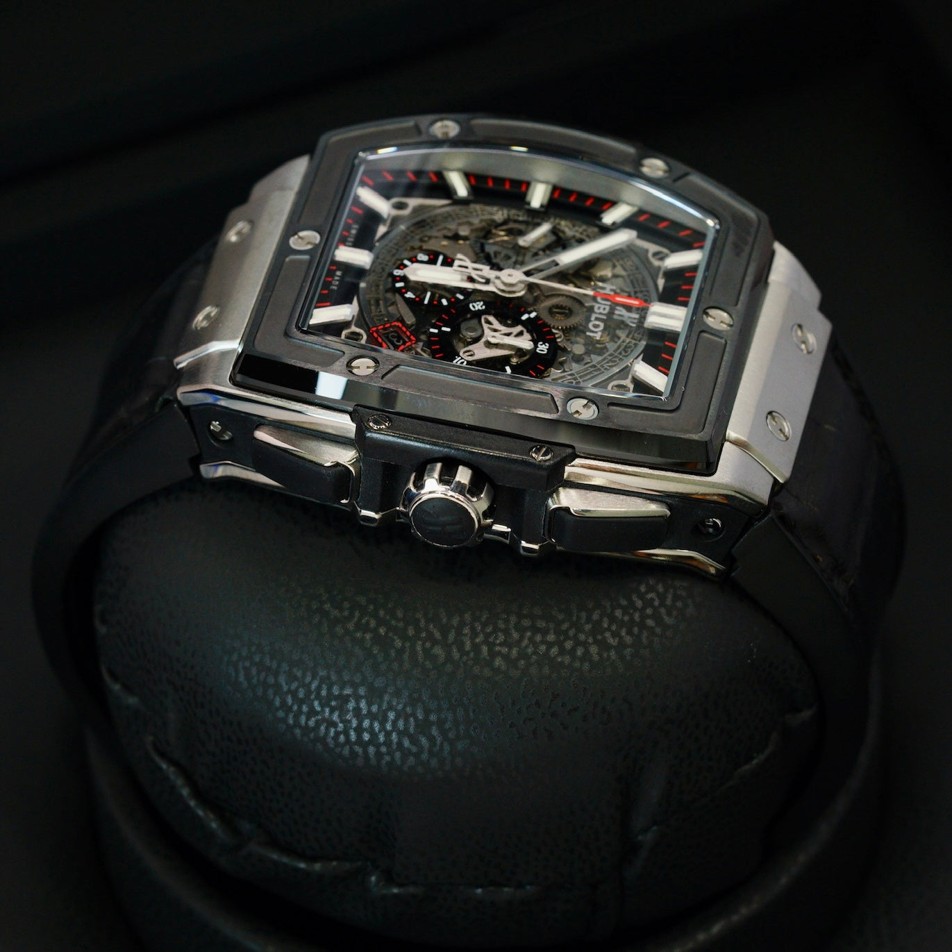 Hublot Spirit Of Big Bang 601.NM.0173.LR Titanium Skeleton Dial Leather Strap 45mm