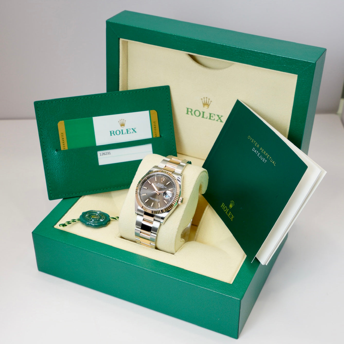 Rolex Datejust 126231 Rhodium Dial Two-Tone Rose Gold & Steel Jubilee 36mm