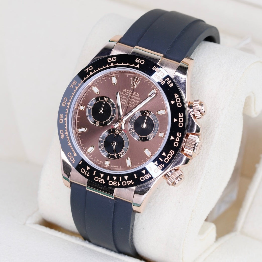 Rolex Daytona 116515LN “CHOCOLATE” Brown Dial Black Subdials Rose Gold Oysterflex 40mm 2020