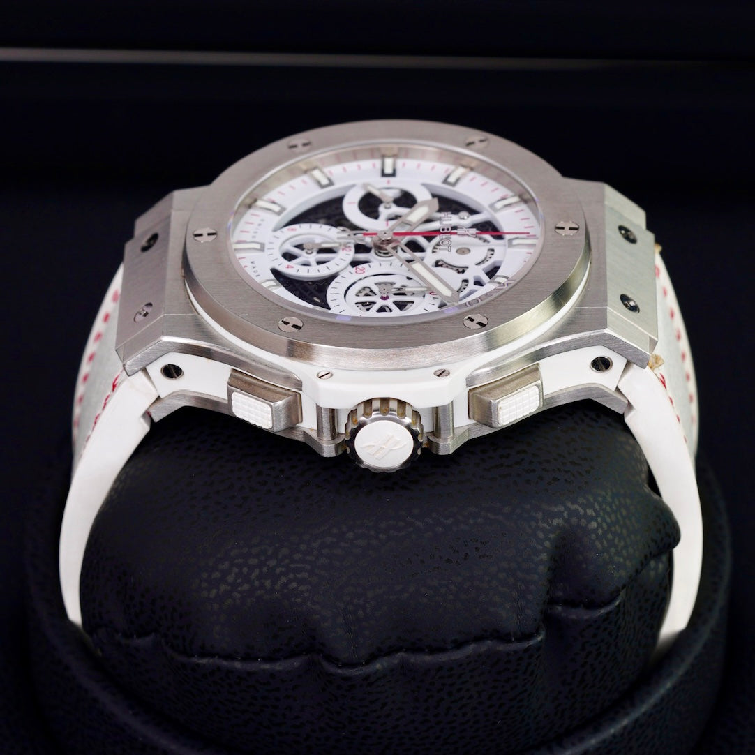 Hublot Big Bang Aero Bang 311.SE.2113.VR.JDR14 “150 ANNIVERSARY” Skeleton Dial Stainless Steel White Rubber Strap 44mm