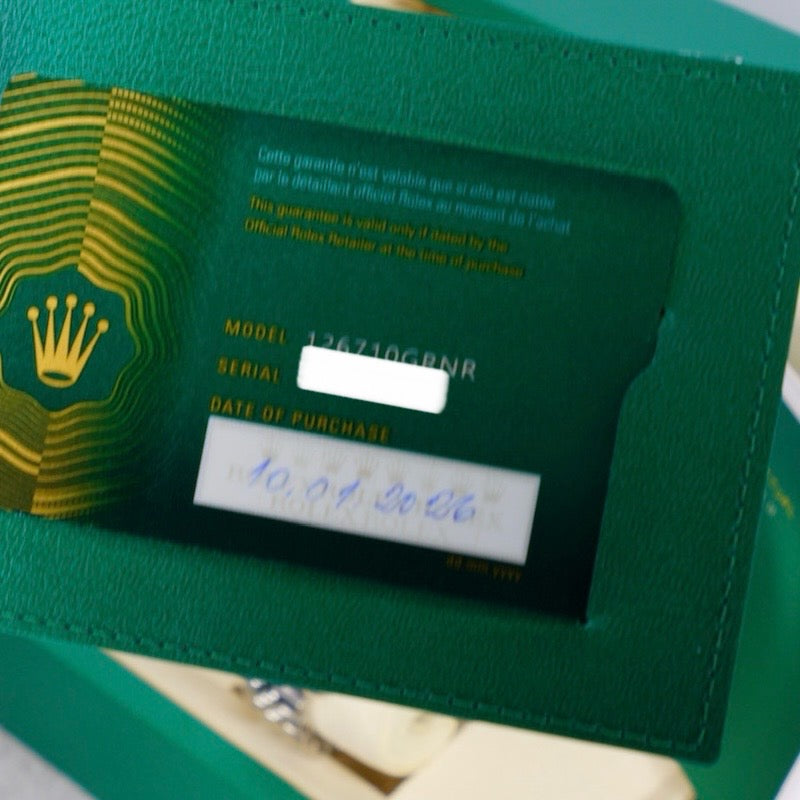 Rolex NEW 2026 GMT-Master II 126710GRNR “BRUCE WAYNE” Black Dial Grey & Black Bezel Stainless Steel Jubilee 40mm