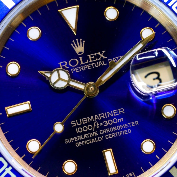 Rolex Submariner Date 16618LB “BLUESY” Yellow Gold Blue Dial & Bezel 40mm