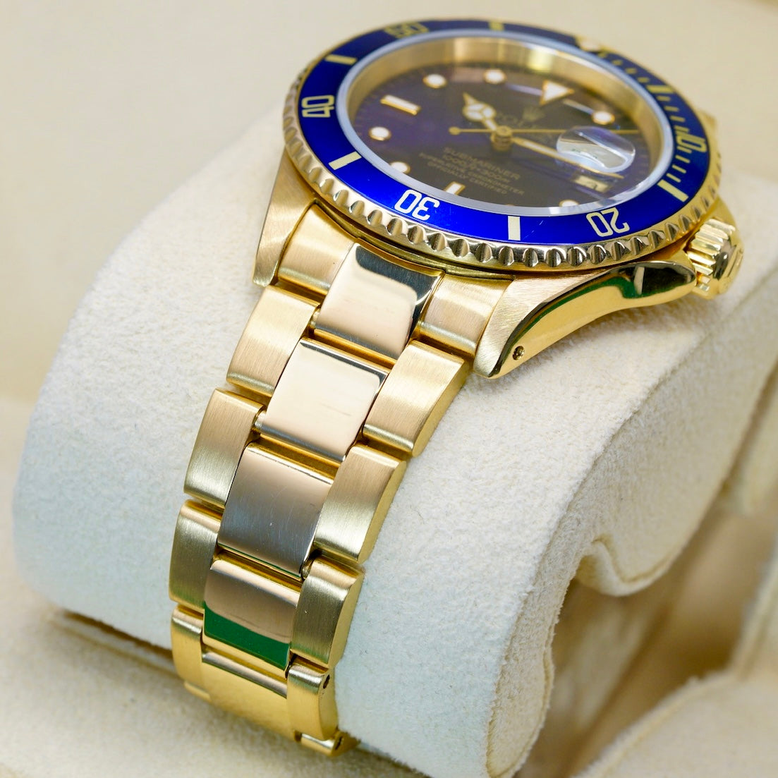 Rolex Submariner Date 16618LB “BLUESY” Yellow Gold Blue Dial & Bezel 40mm