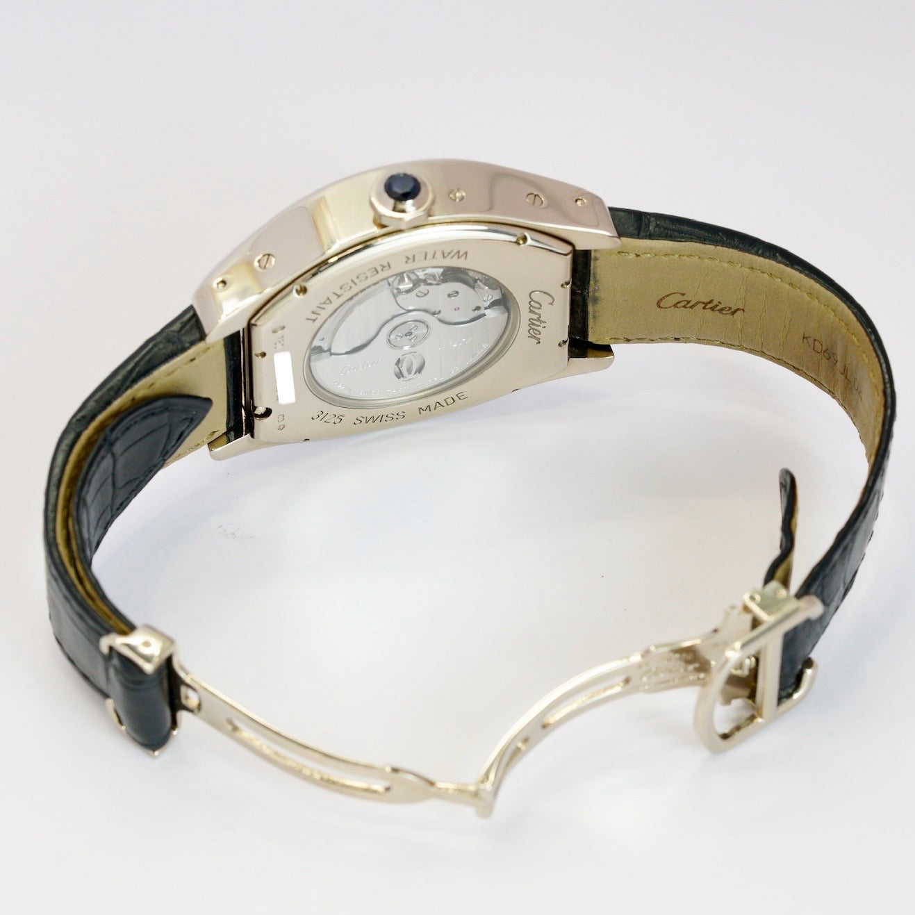Cartier Tortue W1580048 Perpetual White Gold Skeleton Dial