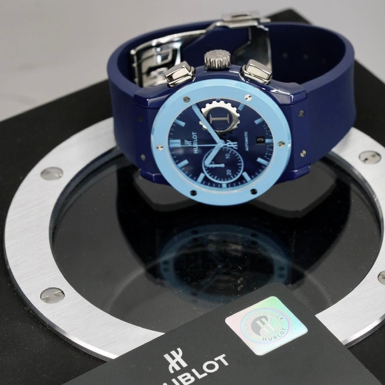 Hublot Classic Fusion 521.EX.7170.RX.GIT19 “GARAGE ITALIA” Blue Ceramic 45mm