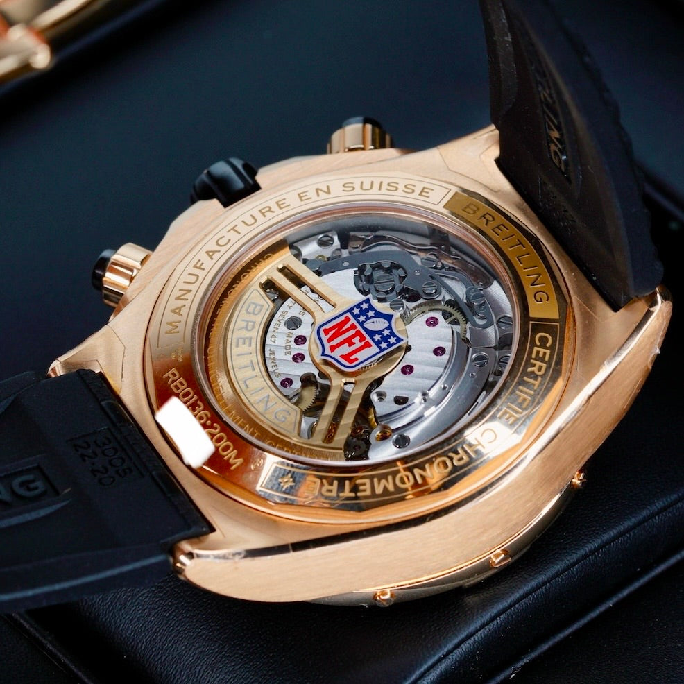 Breitling Super Chronomat RB01366A1L3S1 “EAGLES” Turquoise Dial Rose Gold Philadelphia Eagles Limited 44mm