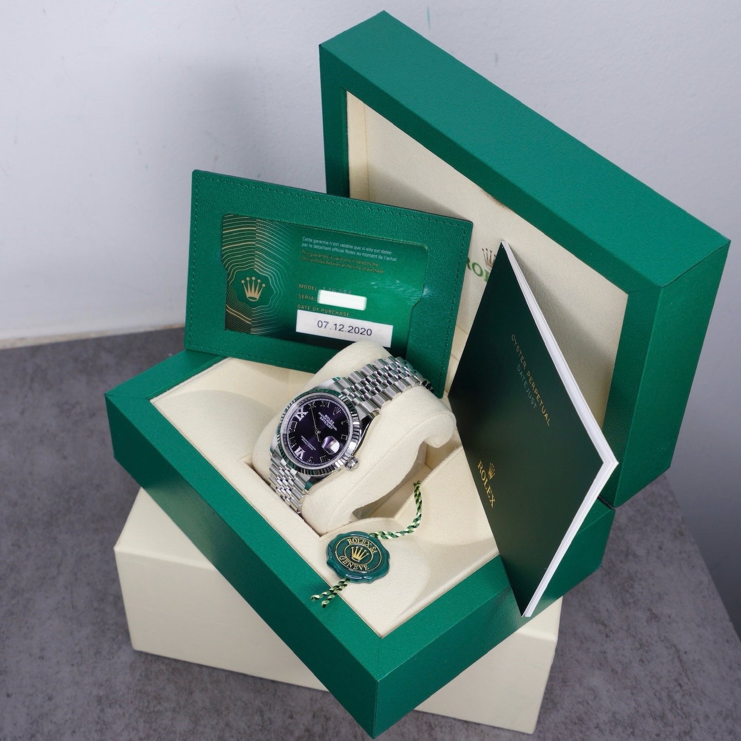 Rolex Datejust 126234 “PURPLE DIAMOND” Purple Diamond 6/9 Dial Stainless Steel Jubilee 36mm 2020