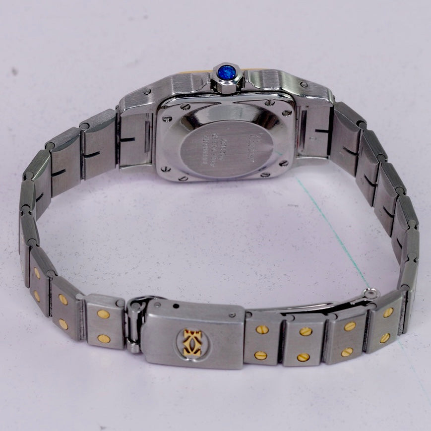 Cartier Santos 1170902 Two-Tone Yellow Gold & Steel White Dial Automatic 24mm