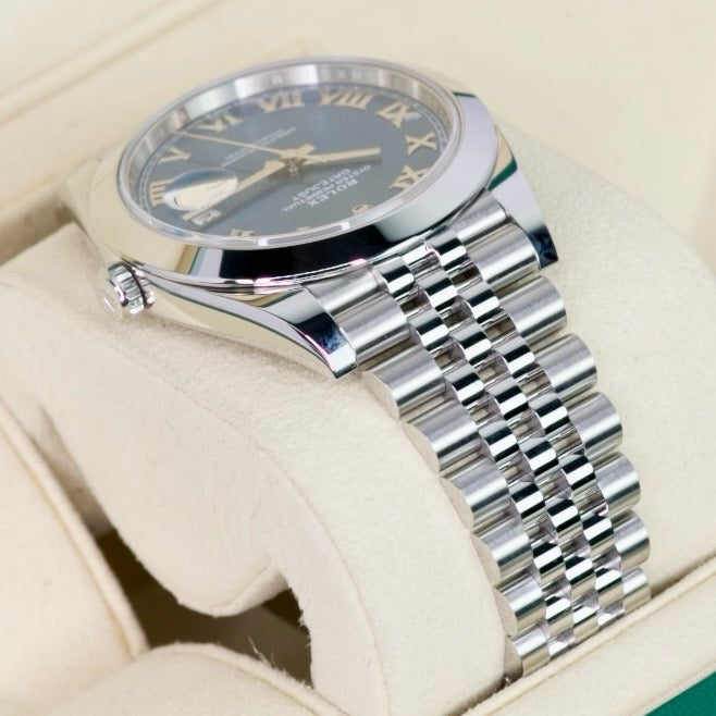 Rolex Datejust 126300 “AZZURRO” Blue Roman Dial Smooth Besel Stainless Steel 41mm