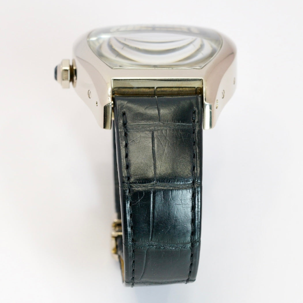 Cartier Tortue W1580048 Perpetual White Gold Skeleton Dial