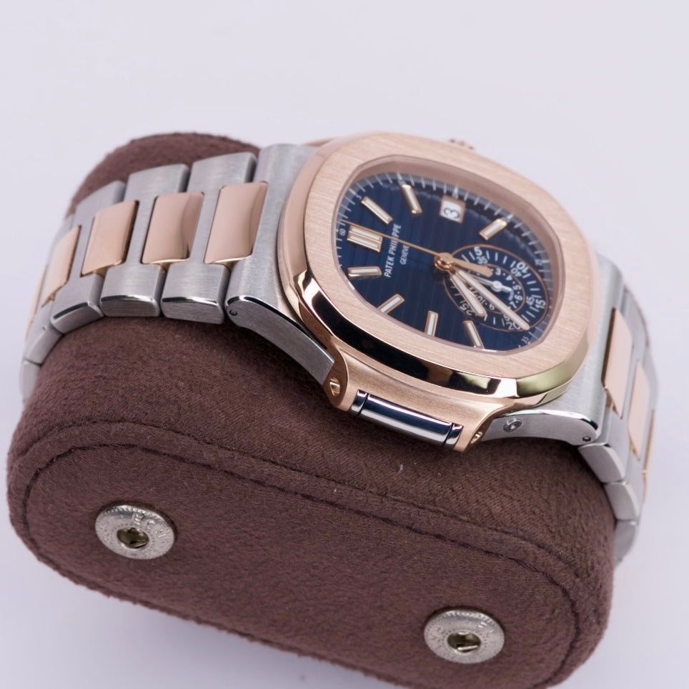 Patek Philippe Nautilus 5980/1AR-001 Blue Dial Chronograph Two-Tone Rose Gold & Steel 40.5mm