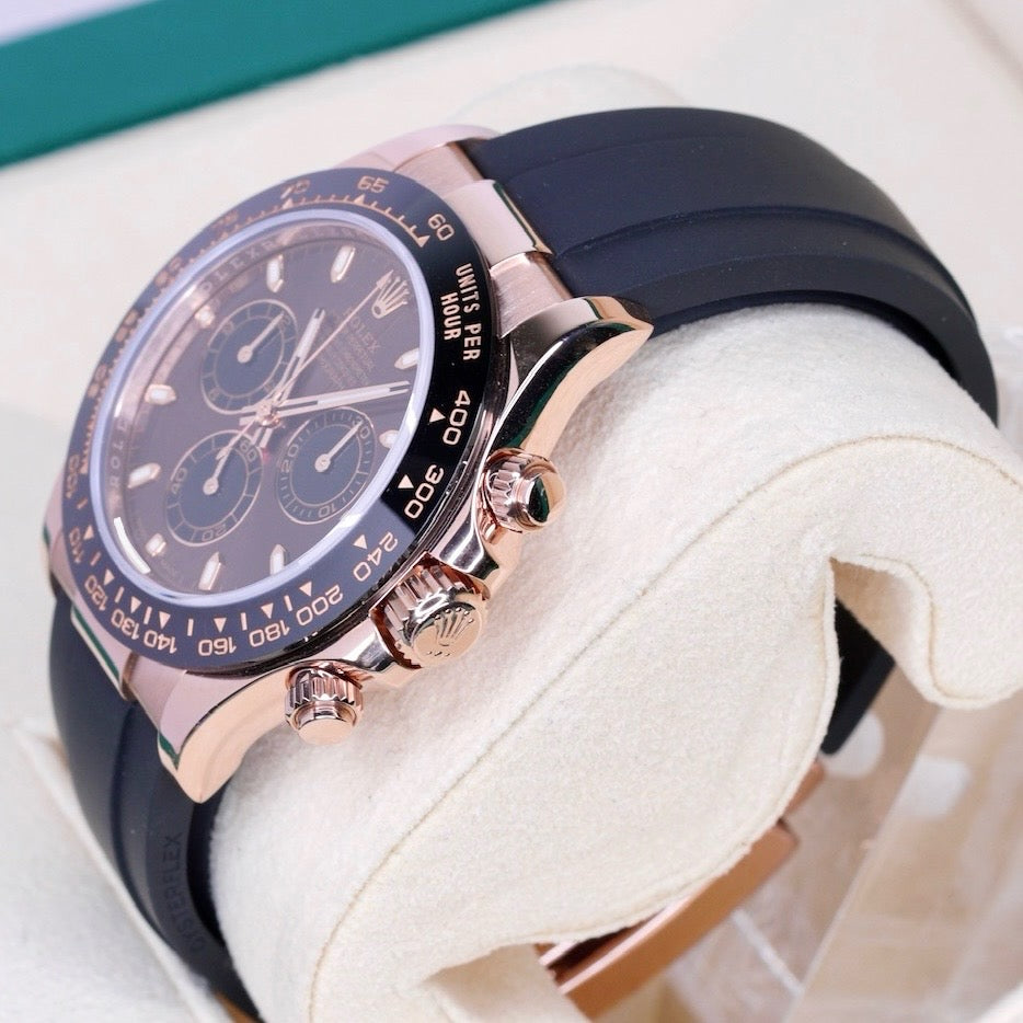 Rolex Daytona 116515LN “CHOCOLATE” Brown Dial Black Subdials Rose Gold Oysterflex 40mm 2020