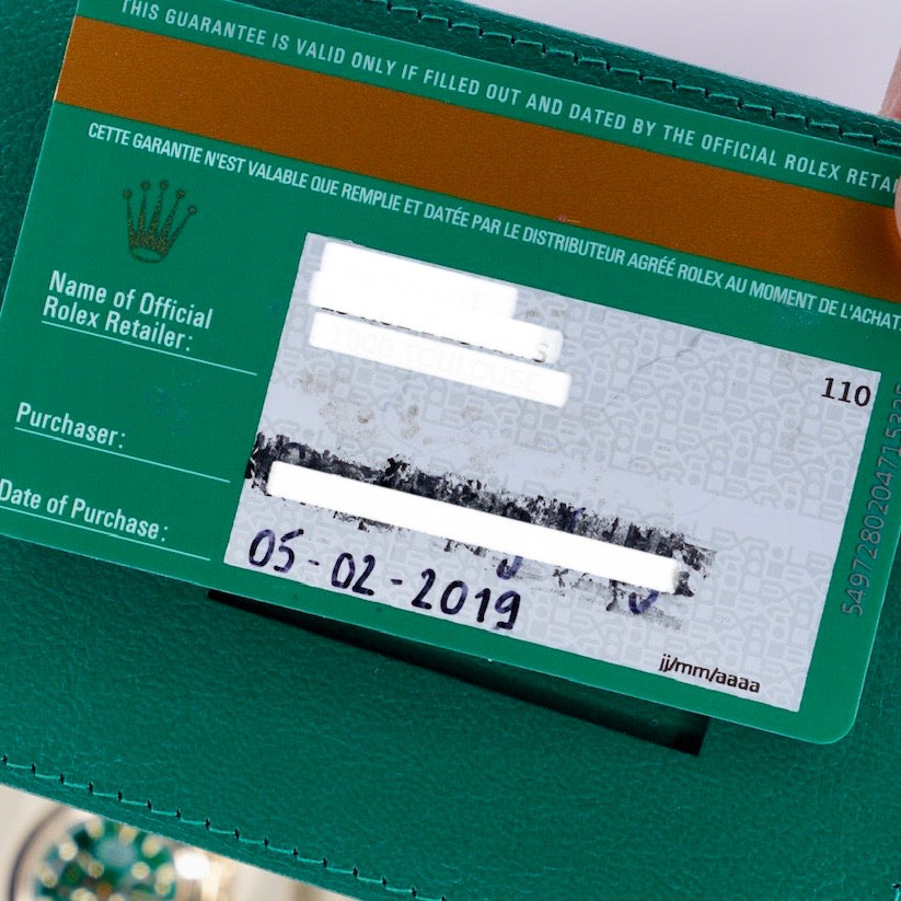 Rolex Daytona 116508 “JOHN MAYER” Money Green Dial Yellow Gold 40mm 2019