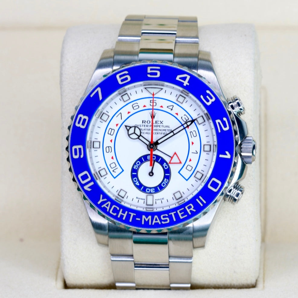 Rolex Yacht-Master II 116680 “MERCEDES” White Dial Mercedes Hands Stainless Steel 44mm