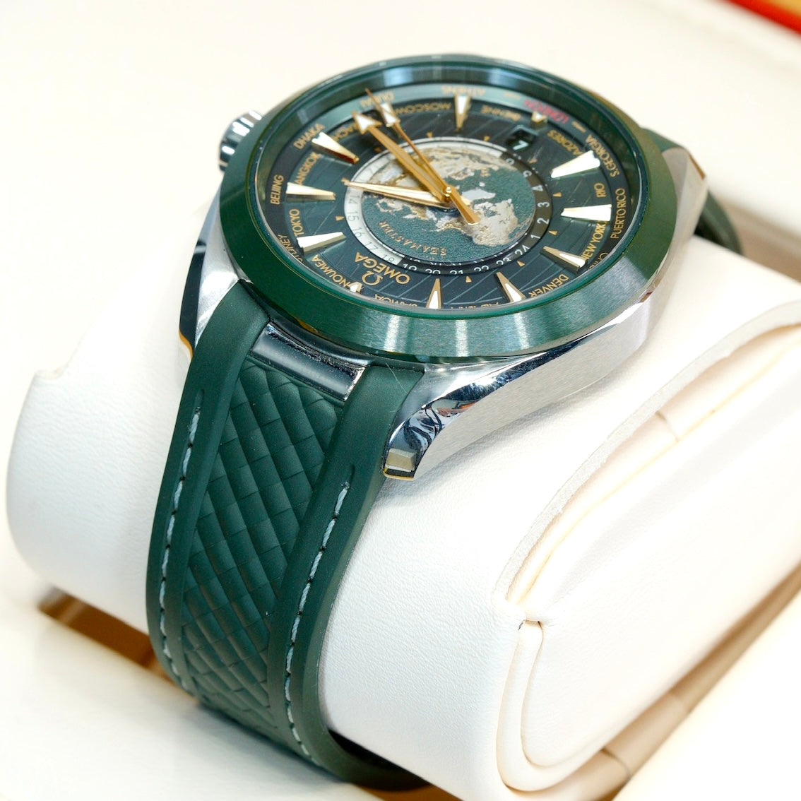 Omega Seamaster 220.32.43.22.10.001 Aqua Terra “WORLDTIME” Green Co‑axial Master Chronometer 2023