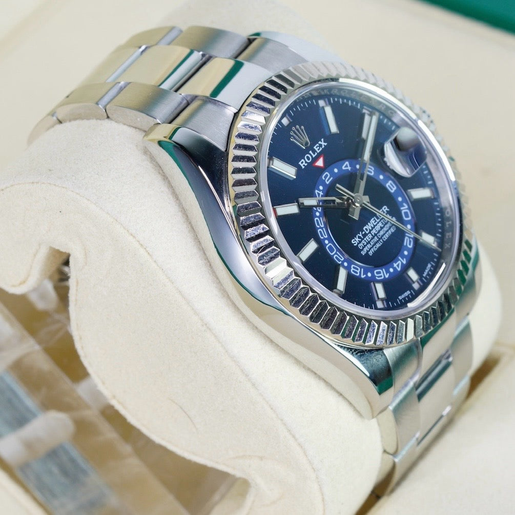 Rolex Sky-Dweller 326934 Blue Dial White Gold Bezel Stainless Steel 42mm 2019