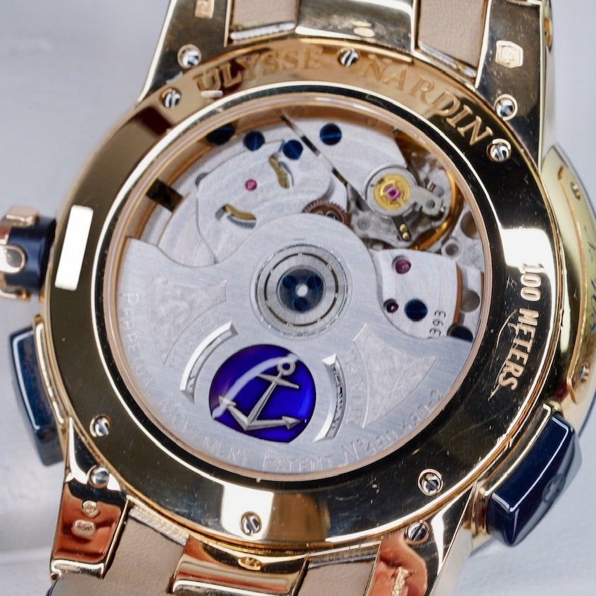 Ulysse Nardin El Toro Perpetual 326-00-3 Grey Dial Rose Gold Blue Accents 43mm
