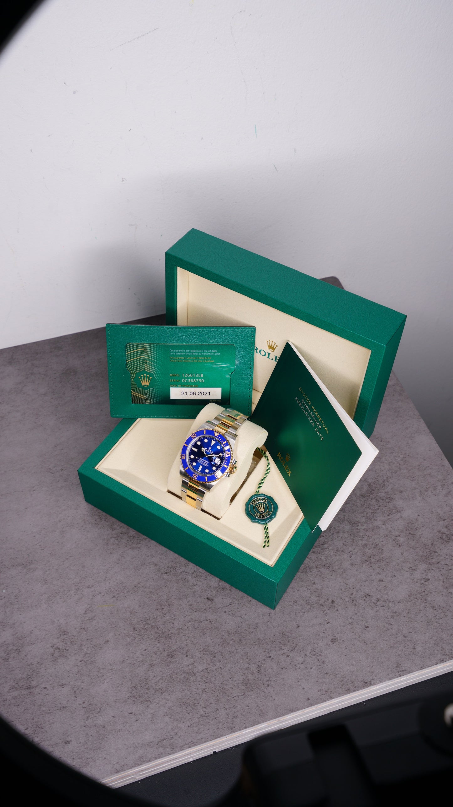 Rolex Submariner Date 126613LB “BLUESY” Blue Dial Blue Bezel Two-Tone Yellow Gold & Steel 41mm 2021