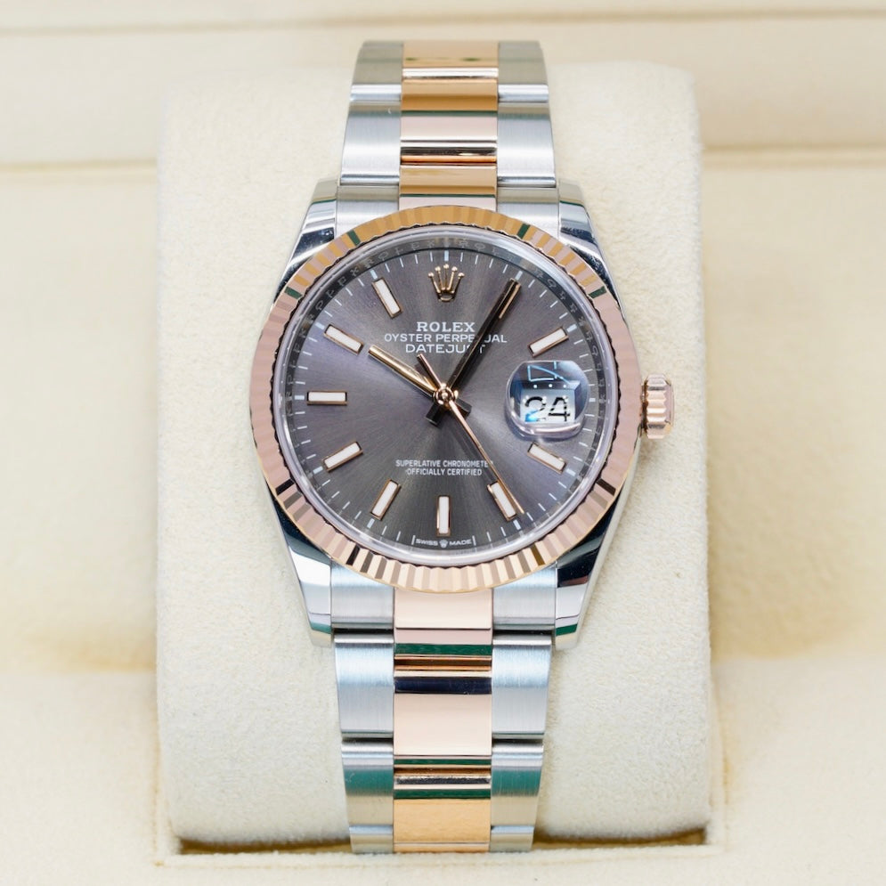 Rolex Datejust 126231 Rhodium Dial Two-Tone Rose Gold & Steel Jubilee 36mm