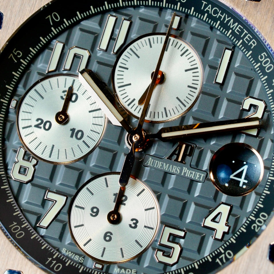 Audemars Piguet Royal Oak Offshore 26470OR.OO.A125CR.01 “HALF BRICK” Rhodium Dial Rose Gold Chronograph