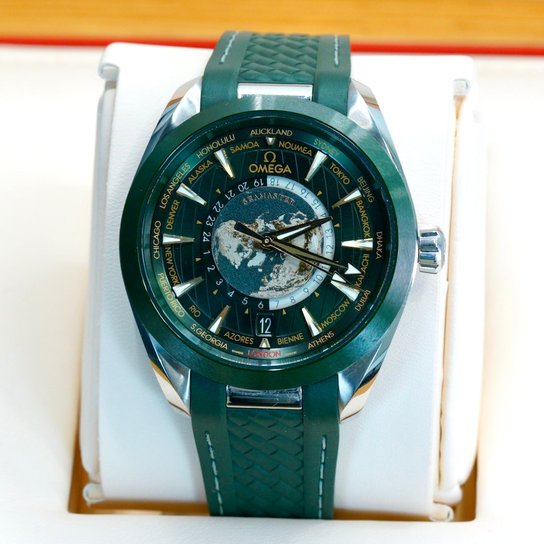 Omega Seamaster 220.32.43.22.10.001 Aqua Terra “WORLDTIME” Green Co‑axial Master Chronometer 2023